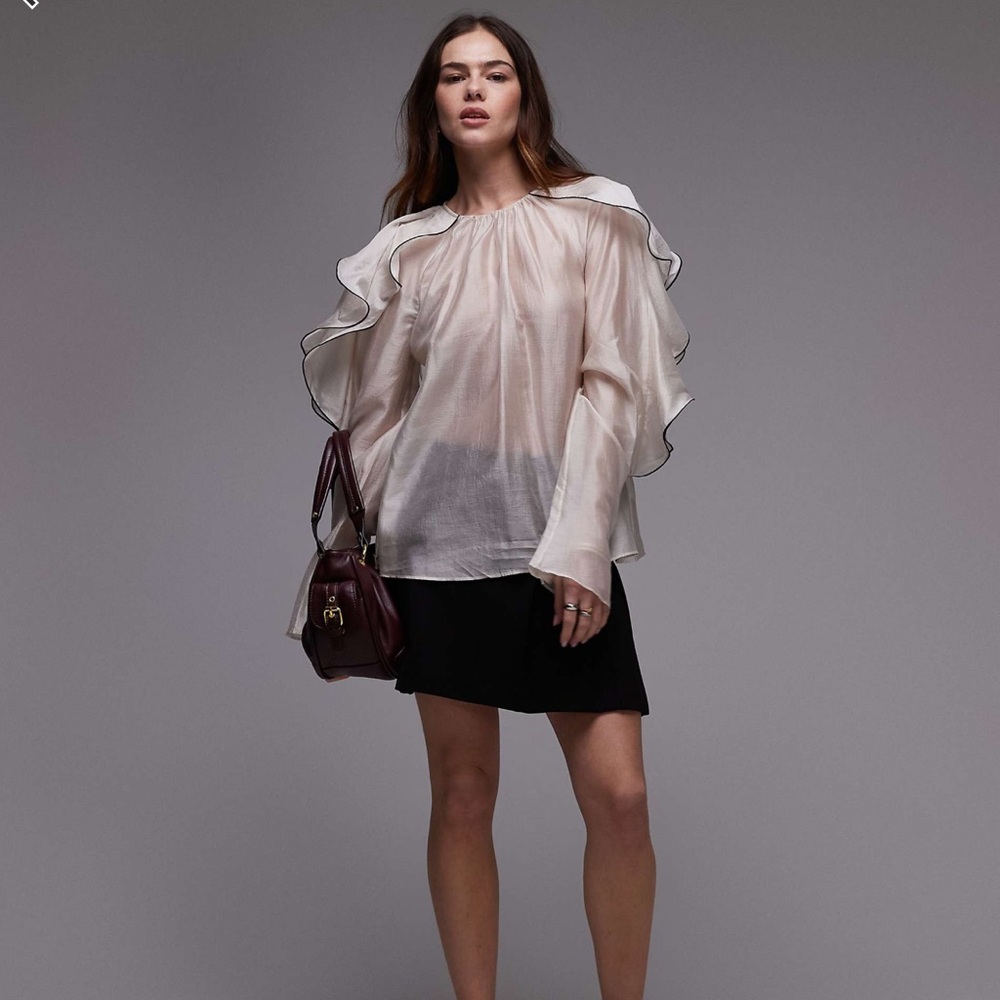 & Other Stories blouse with ruffle sleeves - Picture 2 of 7